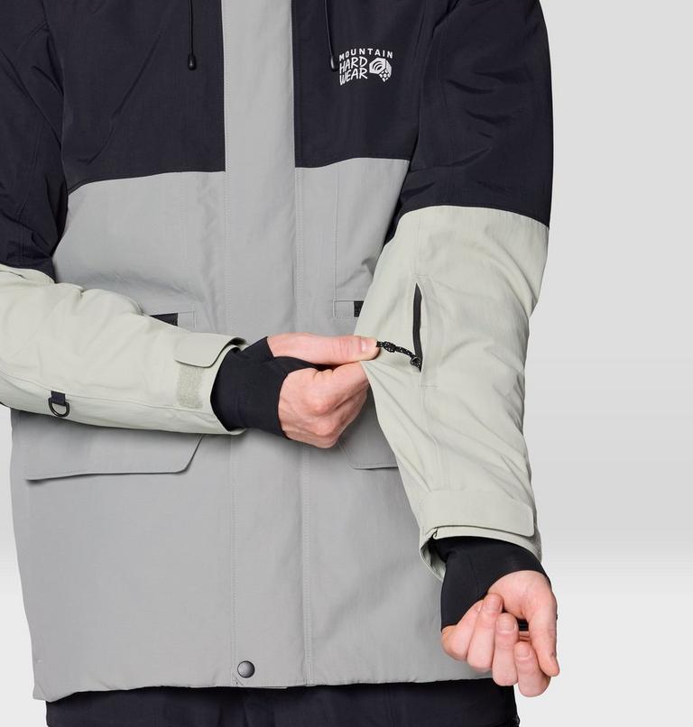 Men's First Tracks Jacket, Color: Wet Stone, White Sage, Black, image 11