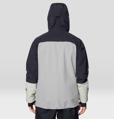 Men's First Tracks Jacket, Color: Wet Stone, White Sage, Black, image 2