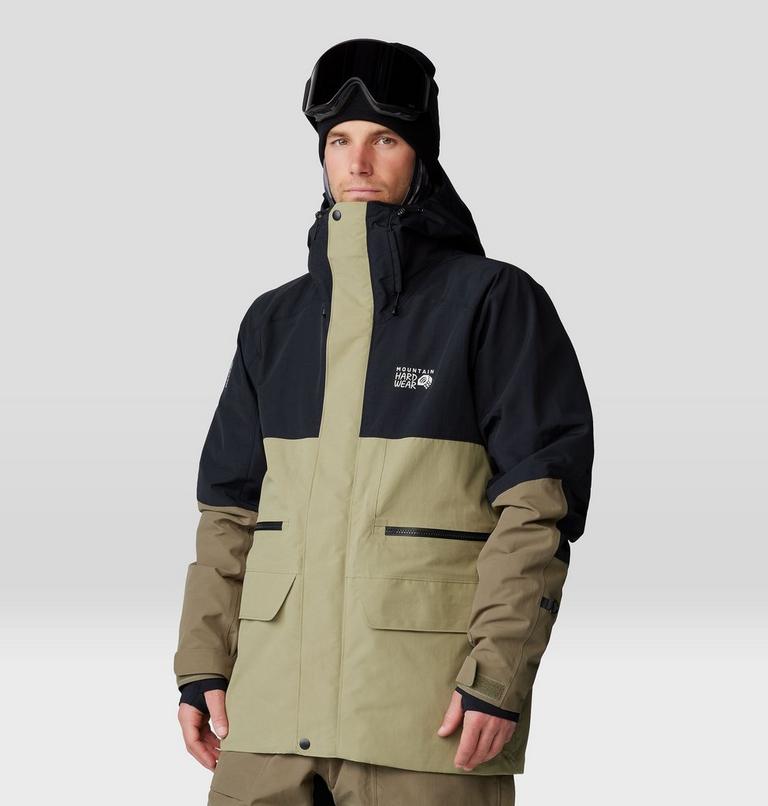 Men's First Tracks Jacket, Color: Mantis Green, Stone Green, Black, image 13