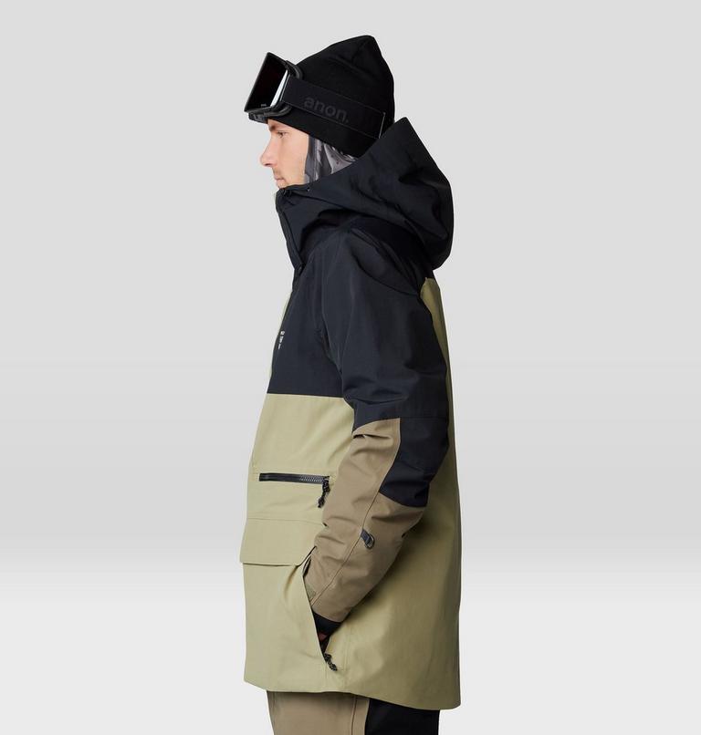 Men's First Tracks Jacket, Color: Mantis Green, Stone Green, Black, image 3