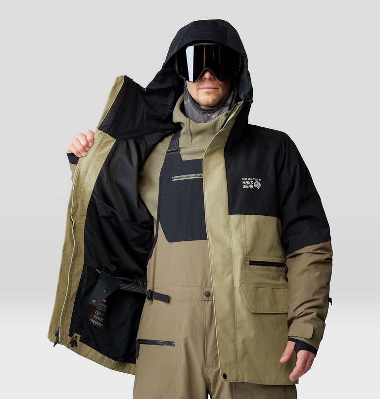 Men's First Tracks Jacket, Color: Mantis Green, Stone Green, Black, image 5