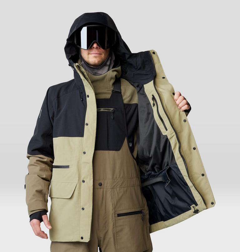 Men's First Tracks Jacket, Color: Mantis Green, Stone Green, Black, image 6