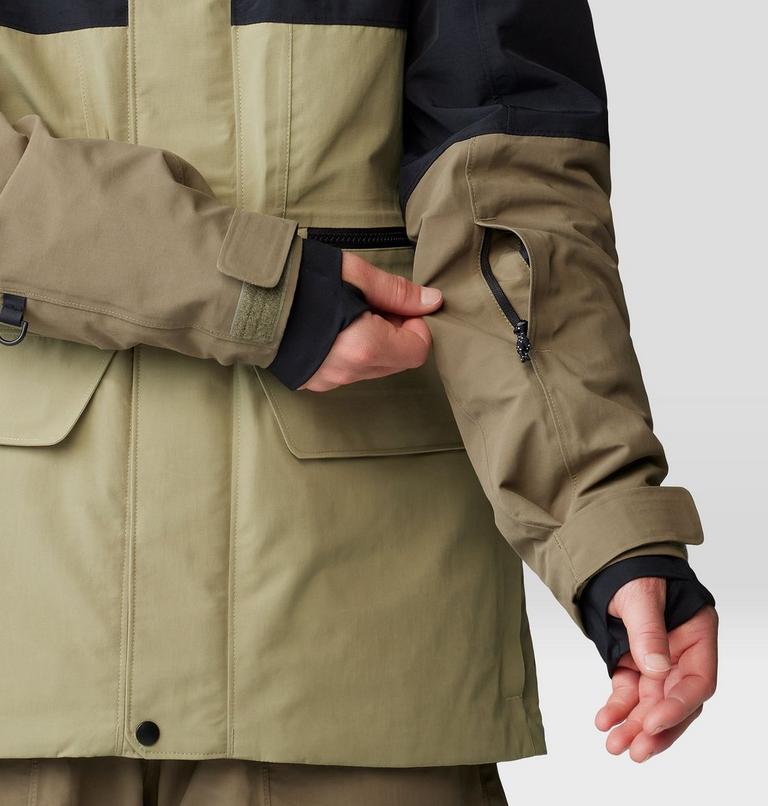 Men's First Tracks Jacket, Color: Mantis Green, Stone Green, Black, image 7