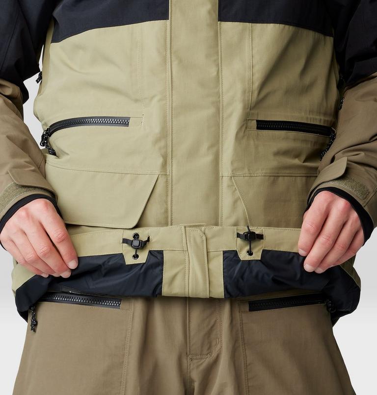 Men's First Tracks Jacket, Color: Mantis Green, Stone Green, Black, image 8