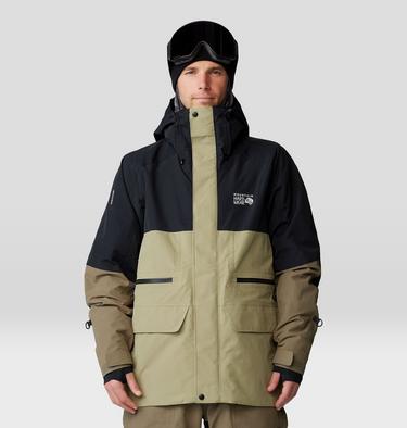Men's First Tracks Jacket, Color: Mantis Green, Stone Green, Black, image 9