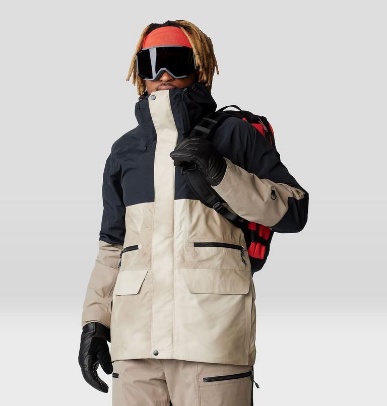 Men's First Tracks Jacket, Color: Badlands, Dunes, Black, image 12