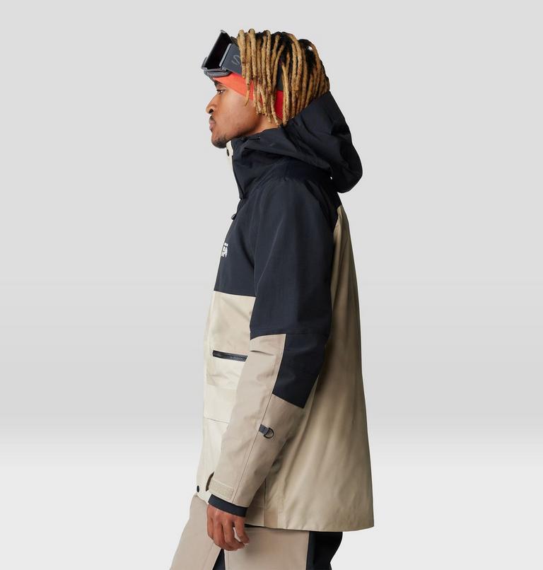 Men's First Tracks Jacket, Color: Badlands, Dunes, Black, image 3