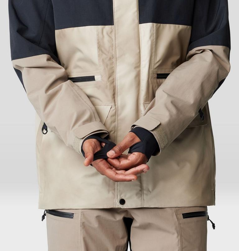 Men's First Tracks Jacket, Color: Badlands, Dunes, Black, image 7