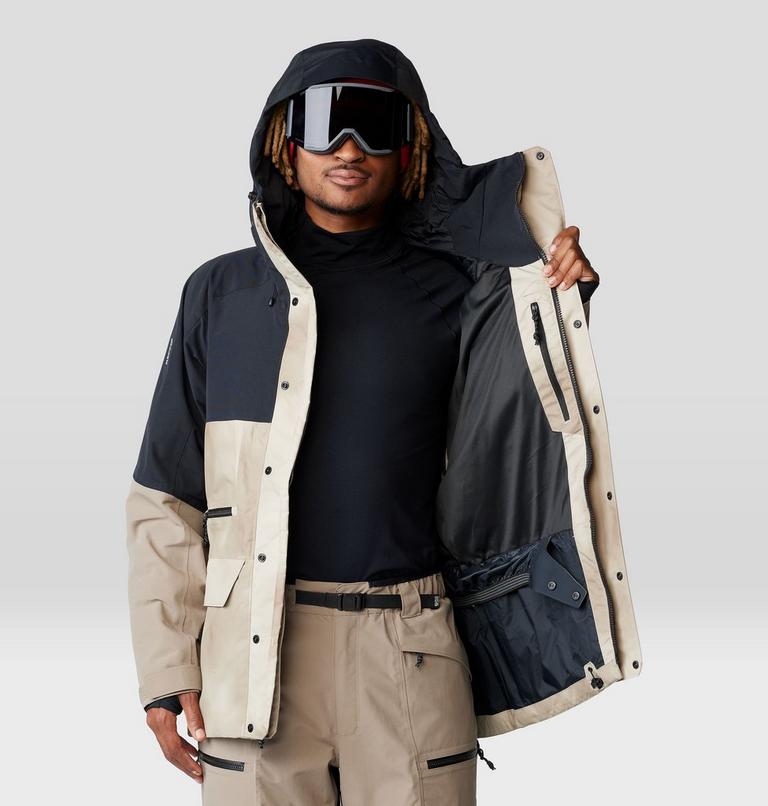 Men's First Tracks Jacket, Color: Badlands, Dunes, Black, image 11