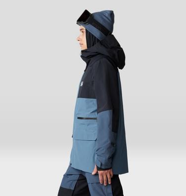 Men's First Tracks Jacket, Color: Adriatic Blue, Moon Blue, Black, image 15