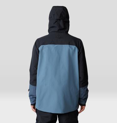 Men's First Tracks Jacket, Color: Adriatic Blue, Moon Blue, Black, image 14