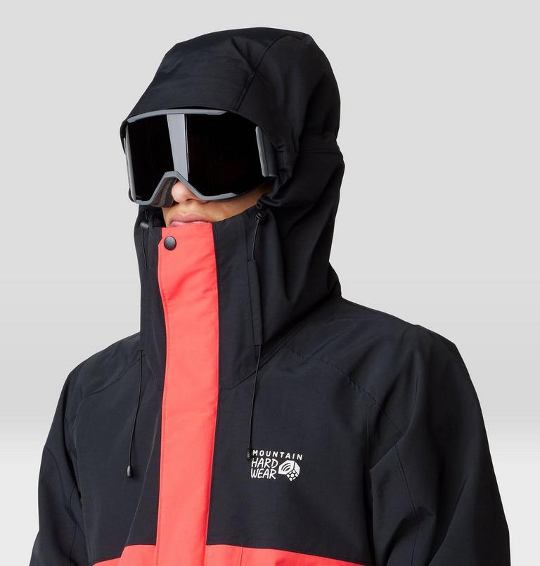 Men's First Tracks Jacket, Color: Solar Pink, Black, image 5