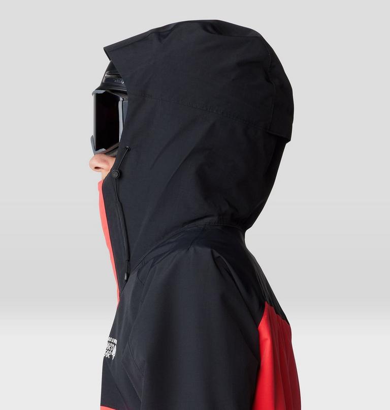 Men's First Tracks Jacket, Color: Solar Pink, Black, image 6