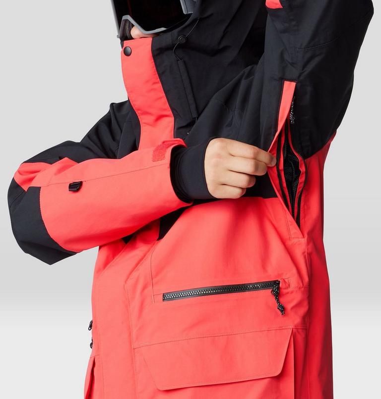 Men's First Tracks Jacket, Color: Solar Pink, Black, image 7
