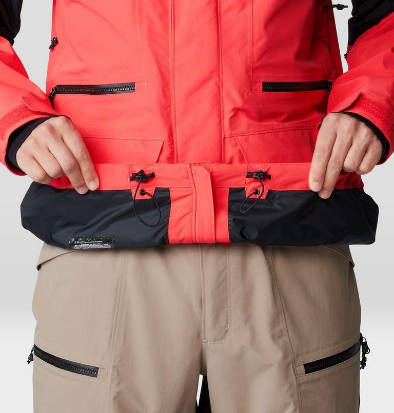 Men's First Tracks Jacket, Color: Solar Pink, Black, image 11