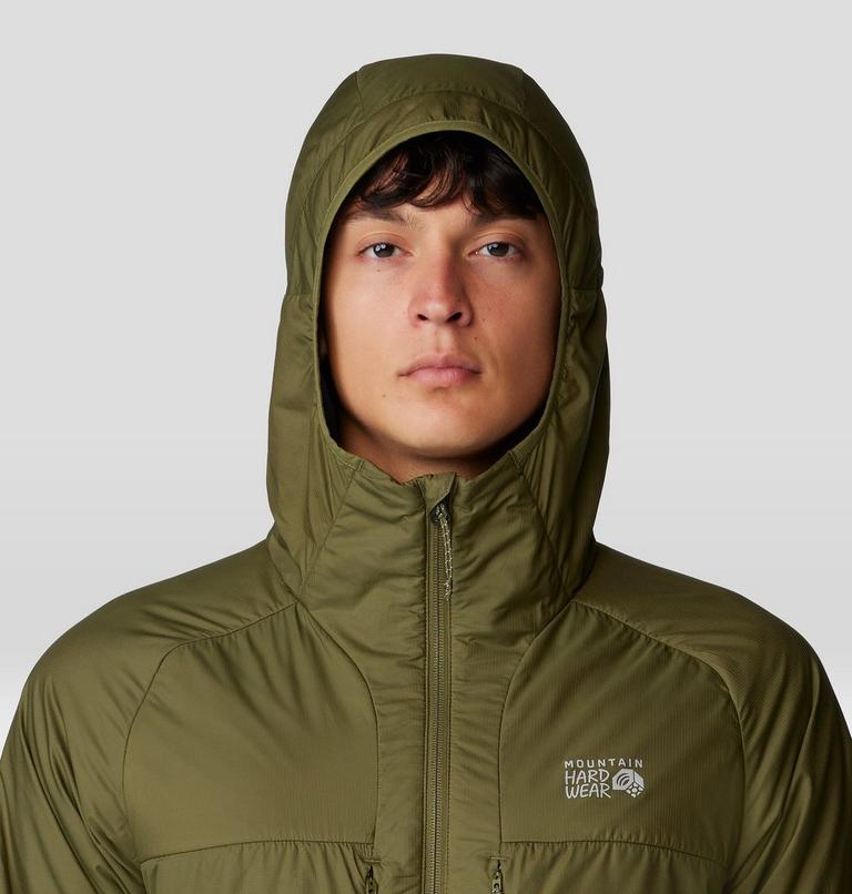 Men's Kor AirShell Warm Hoody, Color: Combat Green, image 4
