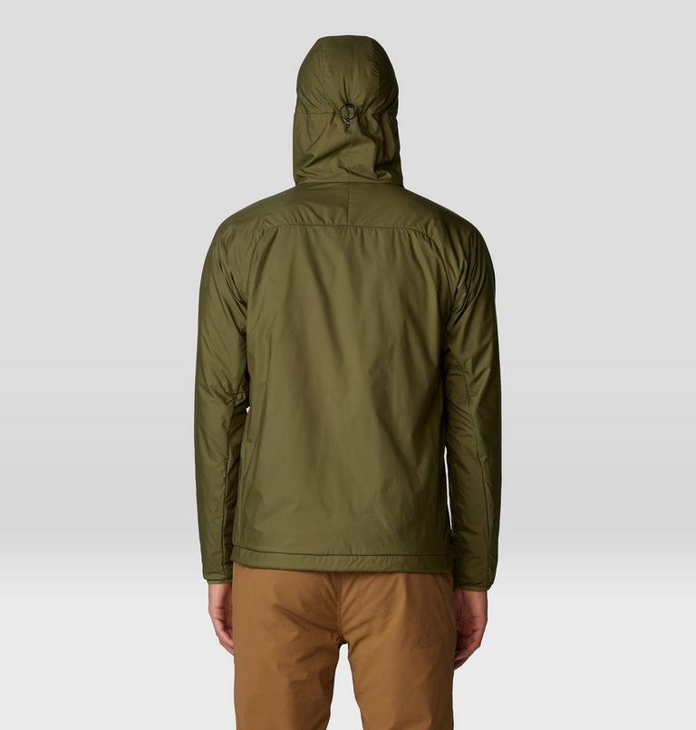 Men's Kor AirShell Warm Hoody, Color: Combat Green, image 2