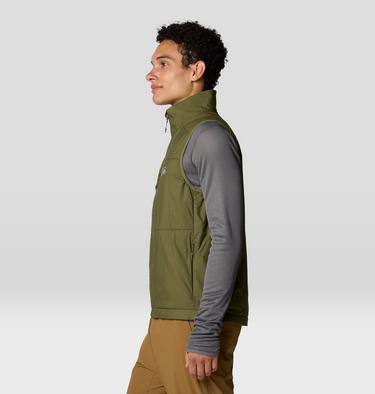 Men's Kor AirShell Warm Vest, Color: Combat Green, image 3