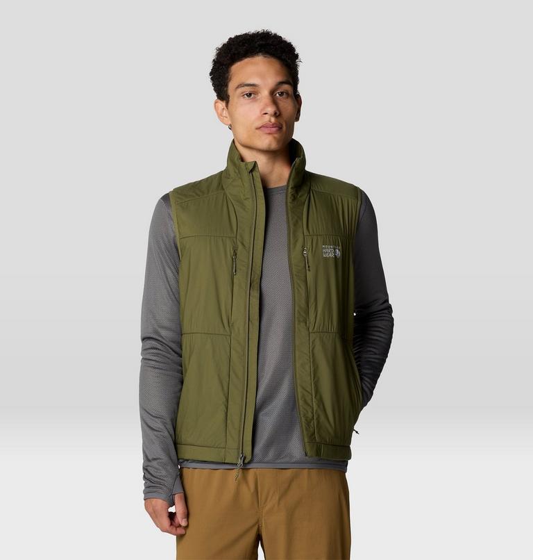Men's Kor AirShell Warm Vest, Color: Combat Green, image 5