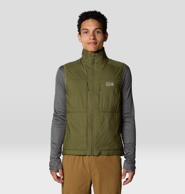 Men's Kor AirShell Warm Vest, Color: Combat Green, image 1