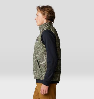 Men's Nevadan Down Vest, Color: Stone Green Forests Floor Print, image 3