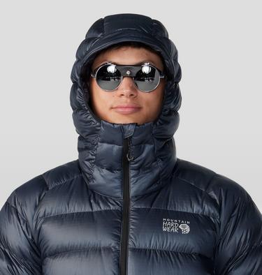 Men's Phantom Alpine Down Hooded Jacket, Color: Blue Slate, image 8