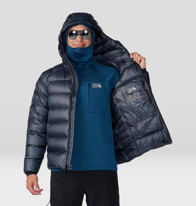 Men's Phantom Alpine Down Hooded Jacket, Color: Blue Slate, image 8