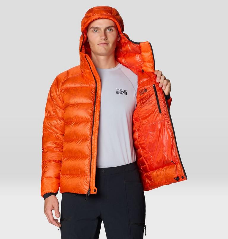 Men's Phantom Alpine Down Hooded Jacket, Color: State Orange, image 10