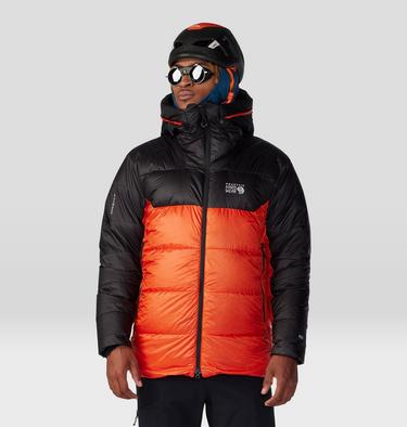 Men's Phantom Belay Down Parka, Color: State Orange, Black, image 1