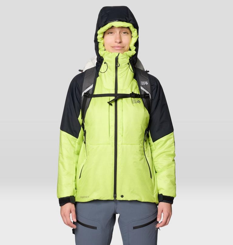Women's Compressor Alpine Hooded Jacket, Color: Citron Glow, Black, image 14