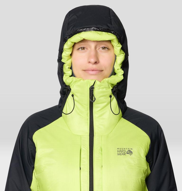 Women's Compressor Alpine Hooded Jacket, Color: Citron Glow, Black, image 9