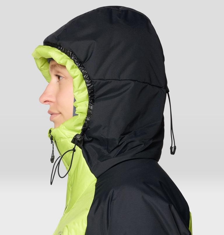 Women's Compressor Alpine Hooded Jacket, Color: Citron Glow, Black, image 10