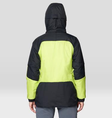 Women's Compressor Alpine Hooded Jacket, Color: Citron Glow, Black, image 4
