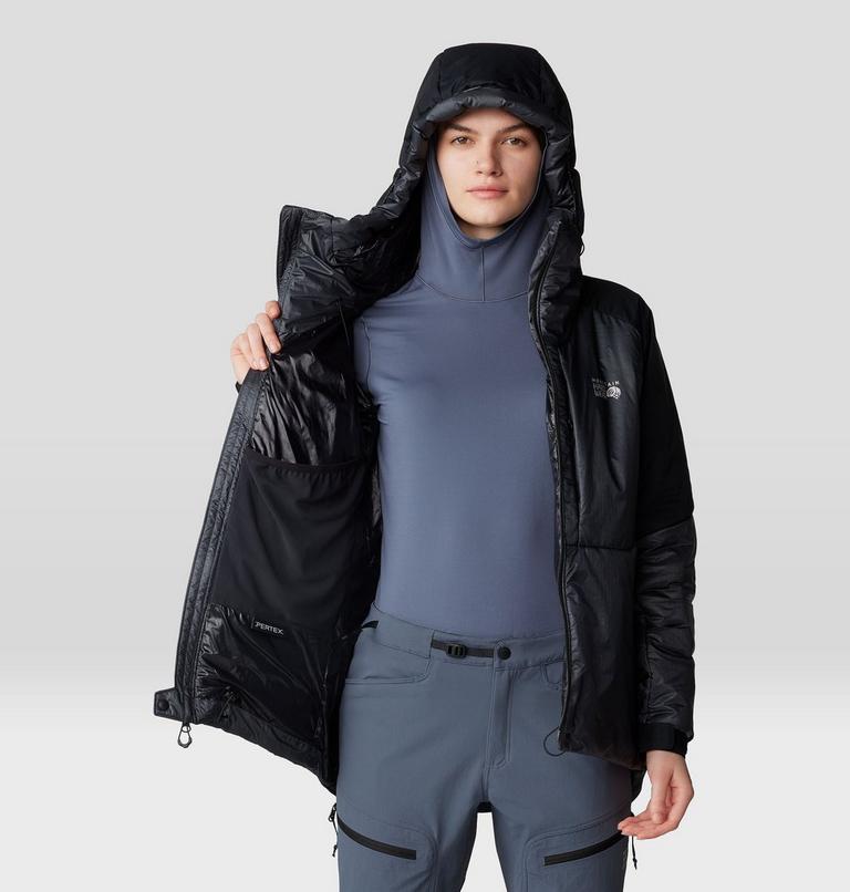 Women's Compressor Alpine Hooded Jacket, Color: Blue Slate, Black, image 10