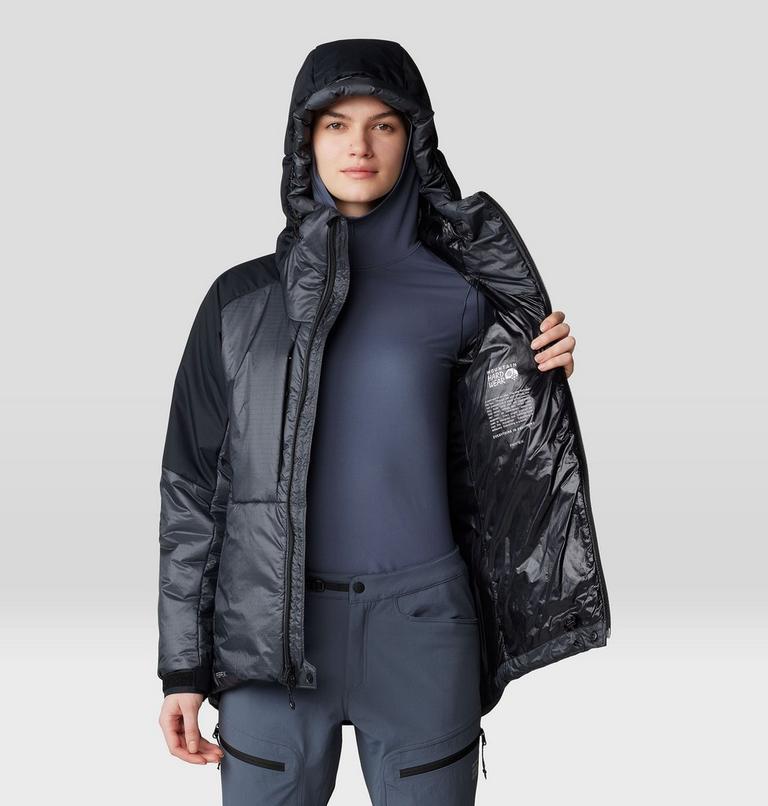 Women's Compressor Alpine Hooded Jacket, Color: Blue Slate, Black, image 11