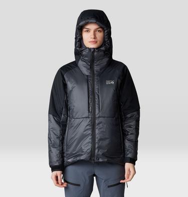 Women's Compressor Alpine Hooded Jacket, Color: Blue Slate, Black, image 9