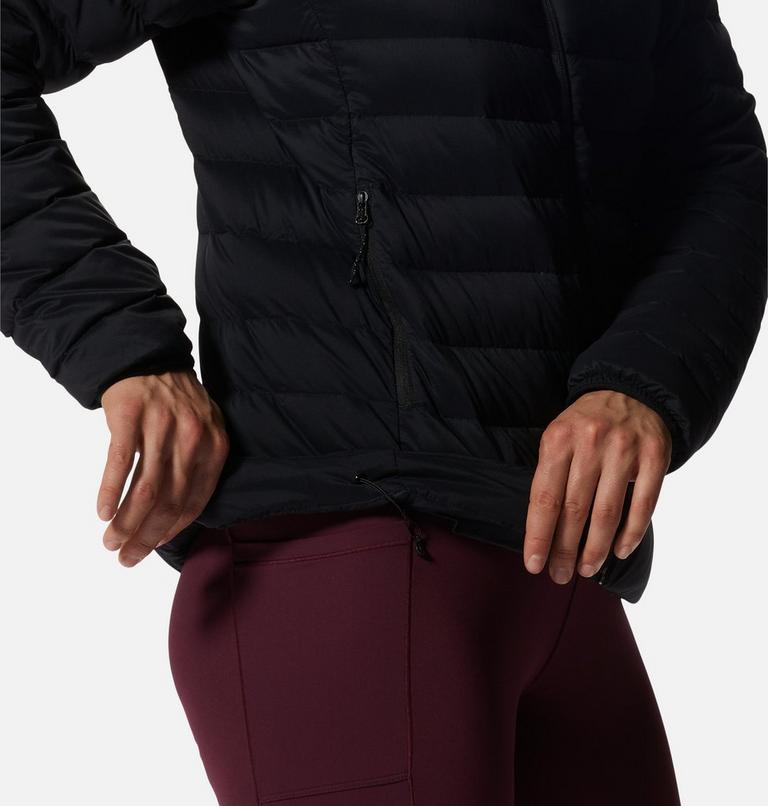 Women's Deloro Down Full Zip Hoody, Color: Black, image 7