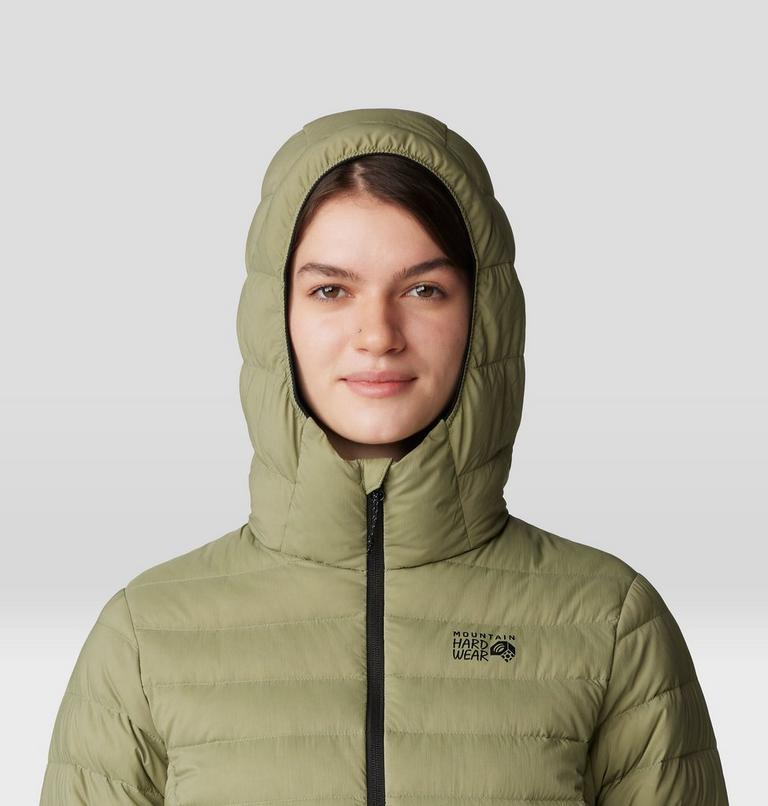 Women's Deloro Down Full Zip Hoody, Color: Mantis Green, image 4