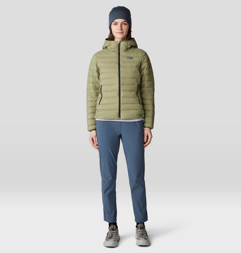 Women's Deloro Down Full Zip Hoody, Color: Mantis Green, image 7