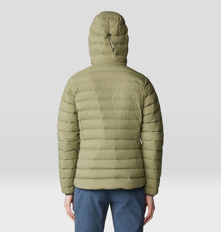 Women's Deloro Down Full Zip Hoody, Color: Mantis Green, image 2