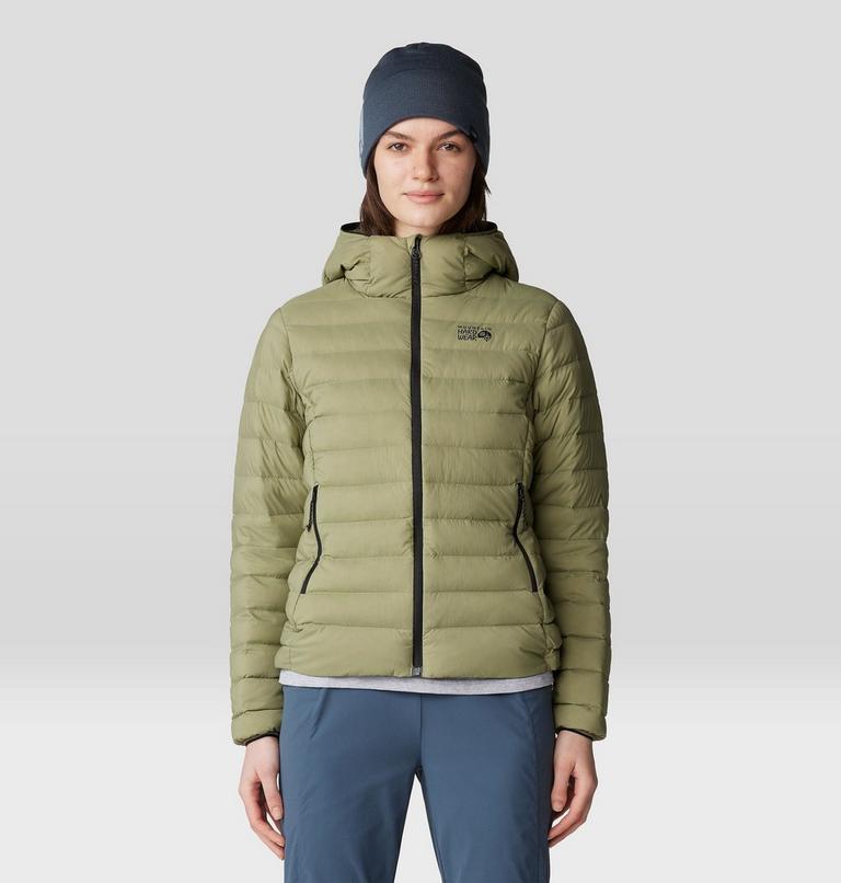 Women's Deloro Down Full Zip Hoody, Color: Mantis Green, image 1