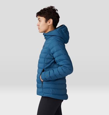 Women's Deloro Down Full Zip Hoody, Color: Dark Caspian, image 3