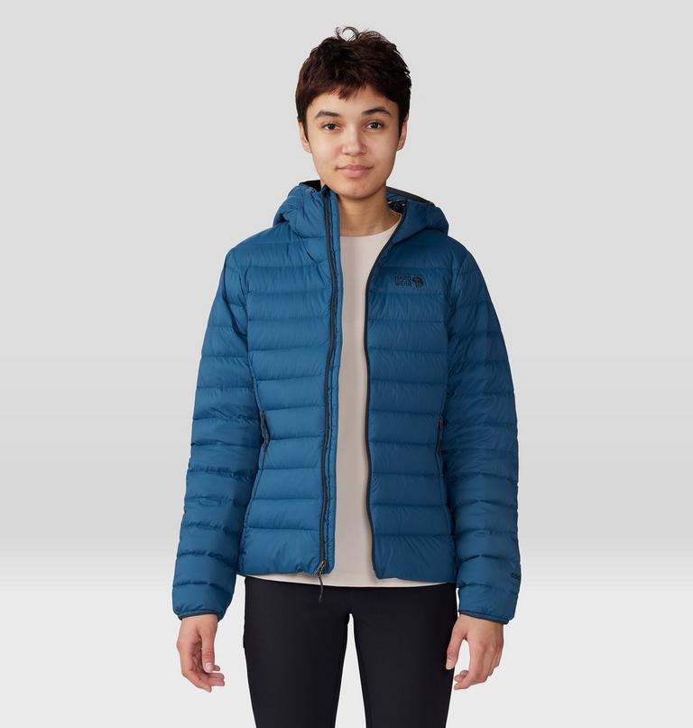 Women's Deloro Down Full Zip Hoody, Color: Dark Caspian, image 10