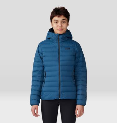 Women's Deloro Down Full Zip Hoody, Color: Dark Caspian, image 1