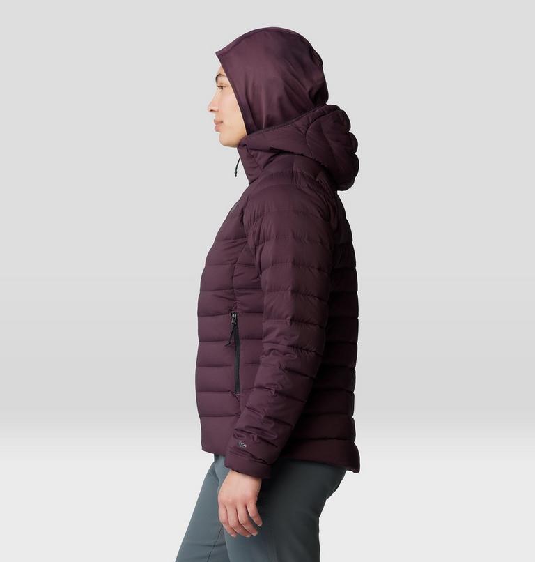 Women's Deloro Down Full Zip Hoody, Color: Blackberry, image 3