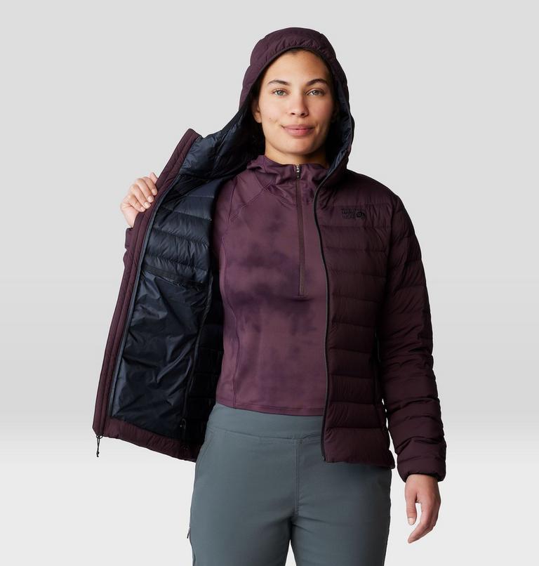 Women's Deloro Down Full Zip Hoody, Color: Blackberry, image 6