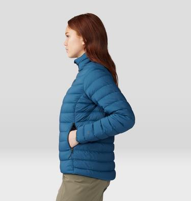 Women's Deloro Down Jacket, Color: Dark Caspian, image 3