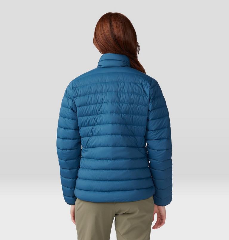 Women's Deloro Down Jacket, Color: Dark Caspian, image 2