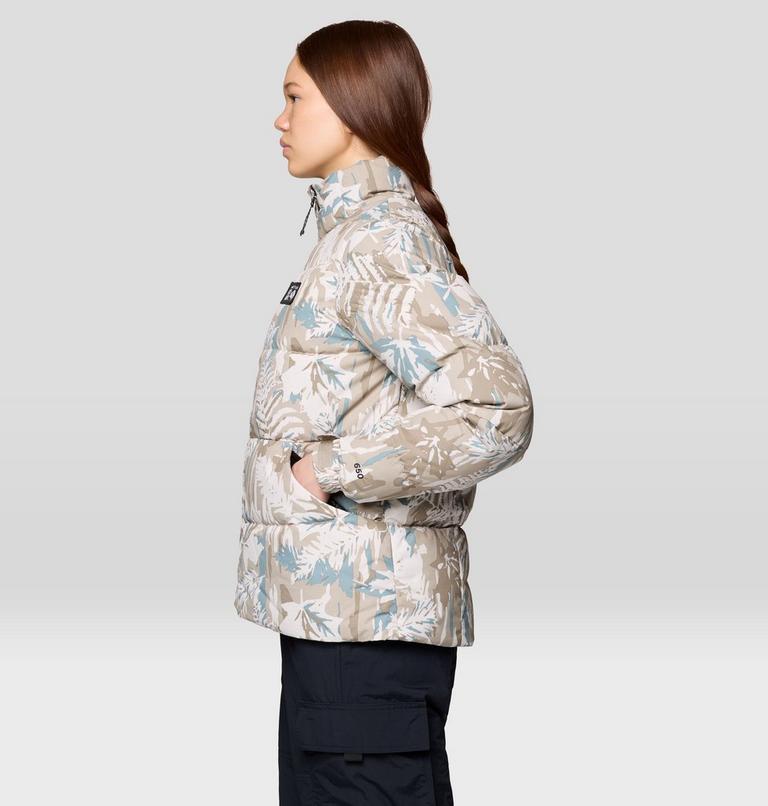 Women's Nevadan Down Jacket, Color: Talc Redwoods Camo, image 3