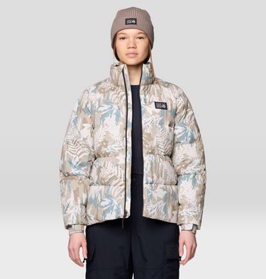 Women's Nevadan Down Jacket, Color: Talc Redwoods Camo, image 8